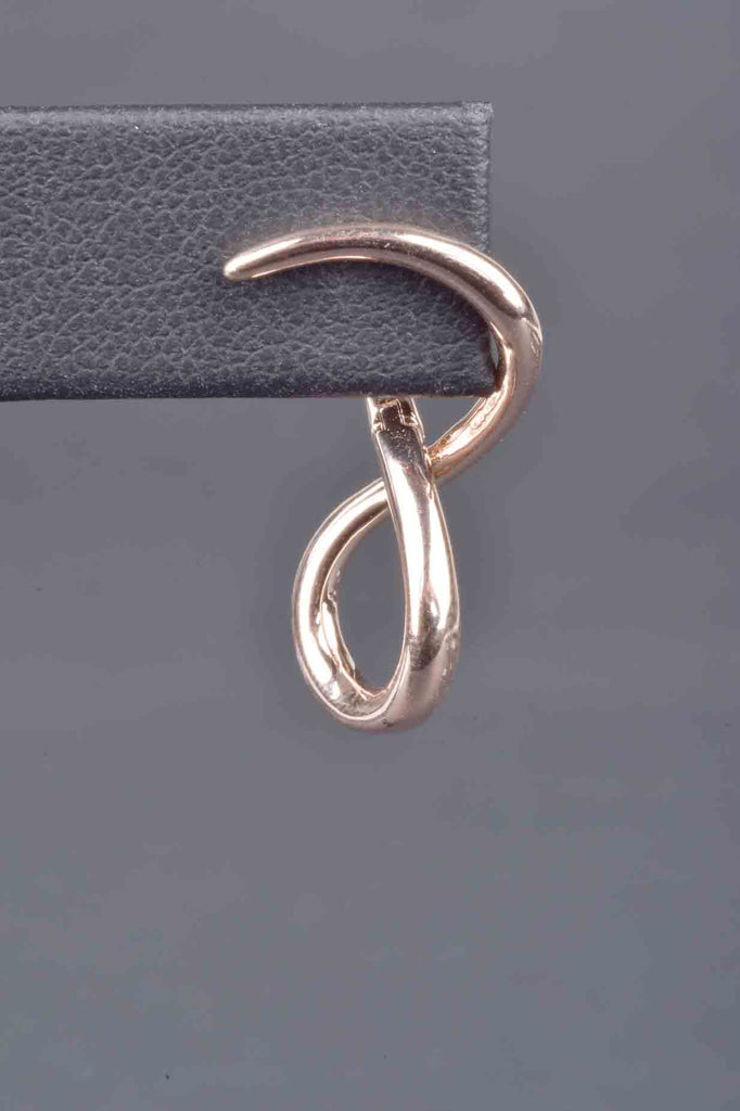 Sterling Figure 8 Dimensional Hinged Hoop Earrings