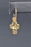 Sterling Handmade Roman Glass Cross Earrings