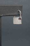 Sterling Pave Couture Inspired Padlock Earrings