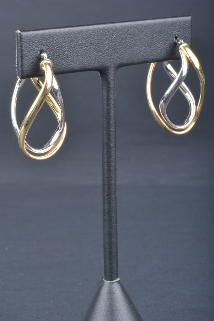 Italian Sterling Perfect Double Loop Hoop Earrings