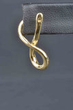 Sterling Figure 8 Dimensional Hinged Hoop Earrings