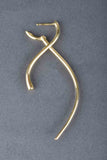 Sterling Polished Elongated Curve Swirl Earrings