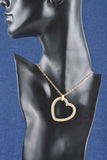 Italian Handmade Woven and Pave Heart Necklace