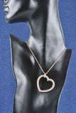 Italian Handmade Woven and Pave Heart Necklace