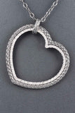 Italian Handmade Woven and Pave Heart Necklace