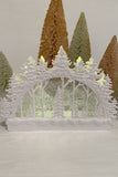 Lighted Christmas Scene Glitter Swirl Arch