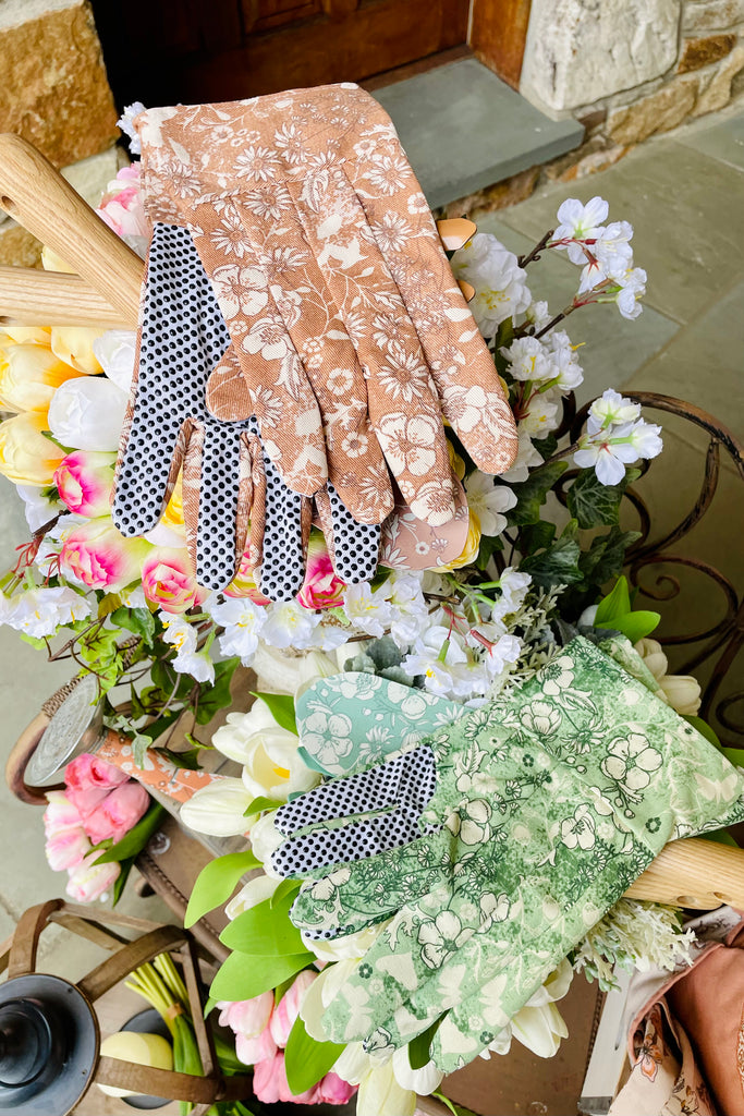 Vintage Floral Cotton Garden Gloves