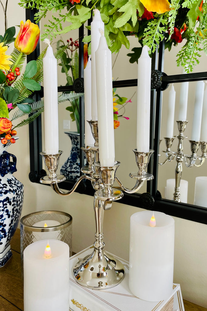 Silver Aluminum Candelabra