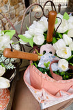 Ivory Floral Cotton Canvas Garden Bag