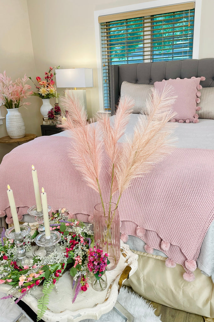 Fluffy Pampas Plumes, Set of 4 (2 Each Color)