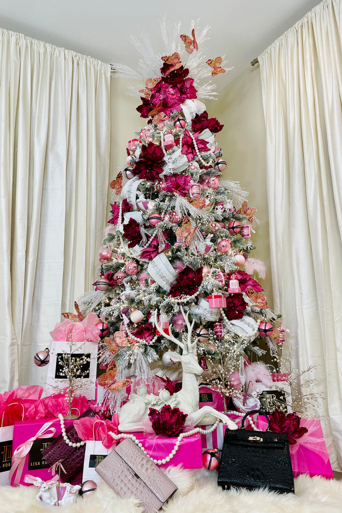 18 Inch Gold Glittered Twig Tree w/Pearl Embellishments
