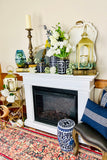 Gold Iron Lantern with Glass Hurricane, Choice of Sizes
