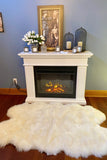 Luxury Size Lined and Padded Ivory Sheepskin Rug, 72x44