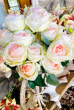 18.5” Eden Rose Bush in Pink / Green, Set of 2