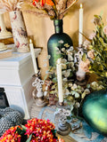 Set of 3 Gray Wash Taper Candleholders