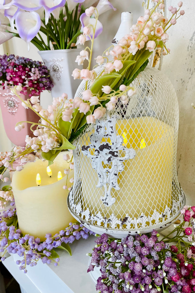 6" Triple Wick Cream Wax Flameless Candle with Timer