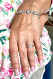 Handmade 2-In-1 Halo Border Ring with Pave Detail