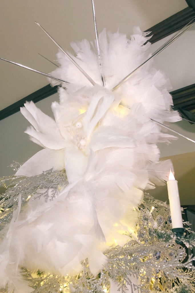 Set of 2 Luxury Snowy White Feather Boas