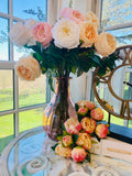 Set of 6 Real Touch Austin Rose Stems