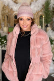 Pastel Pom Pom Winter Hat with Crystals