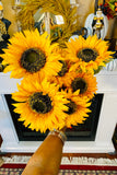 Set of 4 Sunflower Stems