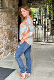 Mid Rise Distressed Relaxed Fit Jean