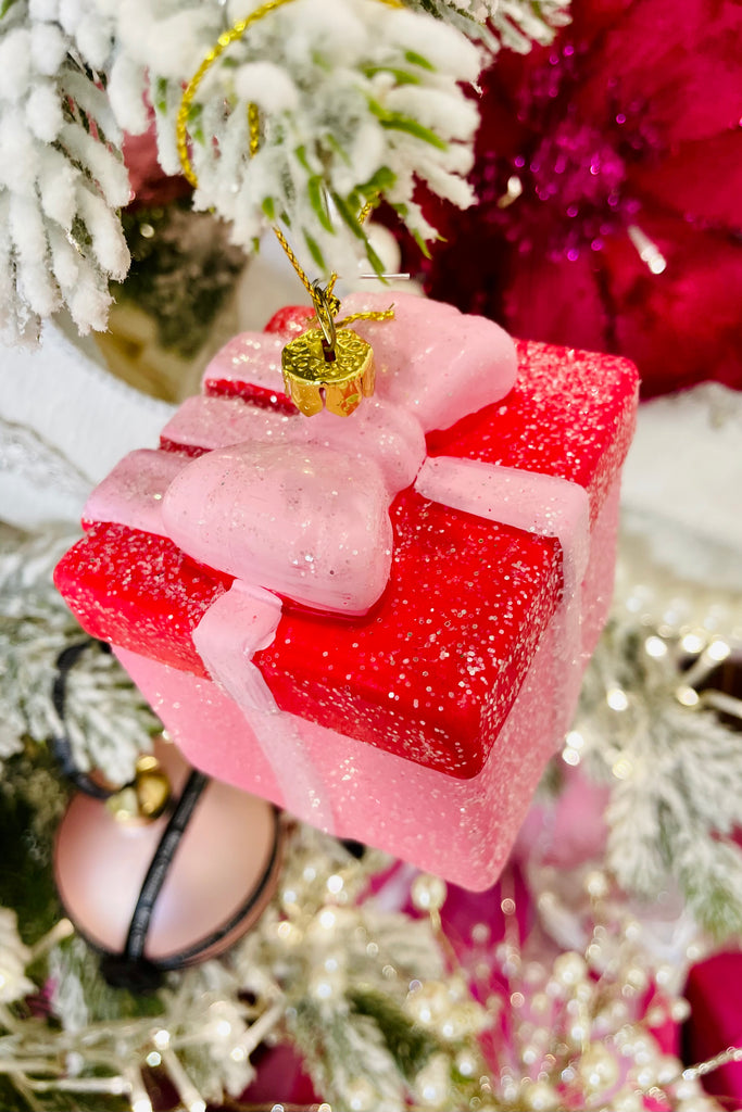 Pink Christmas Gift Everlasting Ornaments, Set of 3