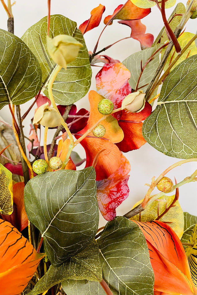 Chinese Lantern, Berry and Gingko Bouquet