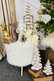 Gold Snowy Tabletop Christmas Trees, Set of 4