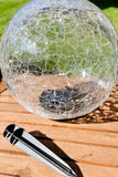 Solar Orb on Stake with Fairy Lights