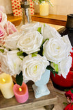 One Dozen Real Touch White Roses