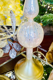 Ivory and Pearl Glass Finials, Set of 3