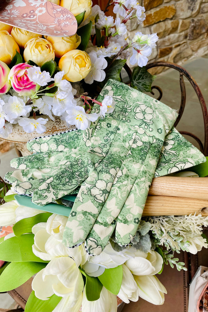 Vintage Floral Cotton Garden Gloves