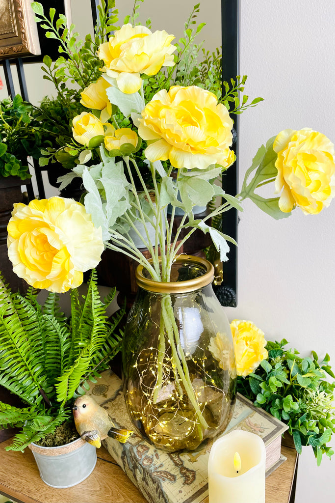 Yellow Ranunculus Sprays, Set of 4