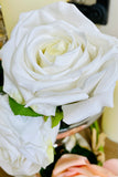 One Dozen Real Touch White Roses