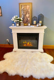Luxury Size Lined and Padded Ivory Sheepskin Rug, 72x44