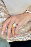 Handmade Ethiopian Opal Multi-Sapphire and Diamond Oval Ring