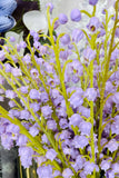 Purple Real Touch Lily of the Valley Bundles, Set of 4