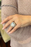 Italian Resin Ring with 14K Gold Flake or Sterling Silver Flake