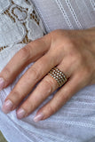 Set of 3 Bezel Set Organic Stack Rings