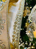 2.5''W Luxury Pearl Wired Christmas Ribbon