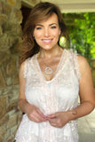 Italian Handmade Woven and Pave Heart Necklace
