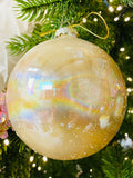 Iridescent Ball Glass Ornaments, Set of 6