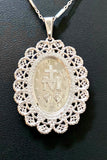 Italian Handmade Oval Miraculous Medal Pendant