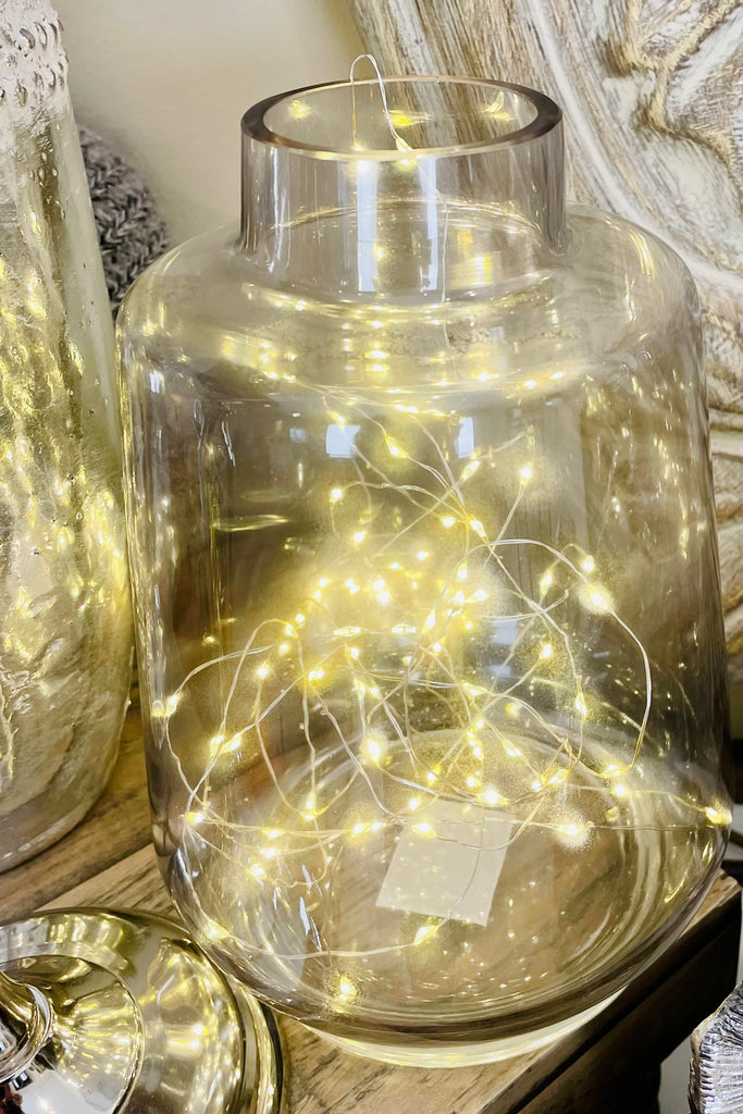 Translucent Grey Glass Vase
