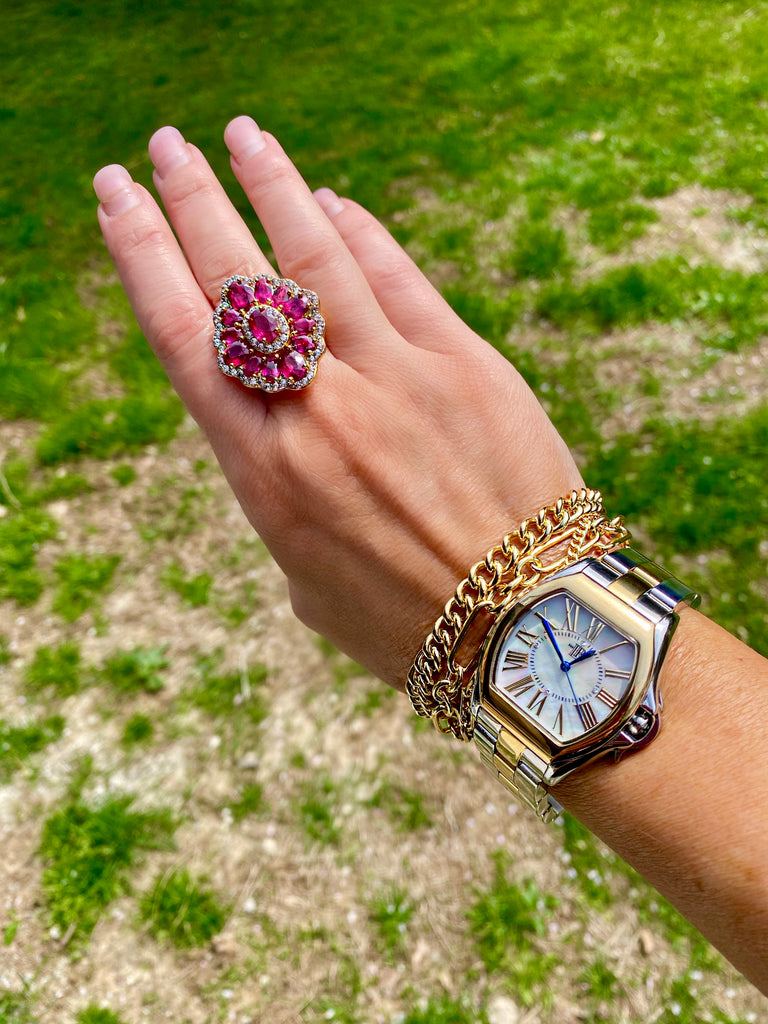 Italian Layered Multiple Chain Bracelet