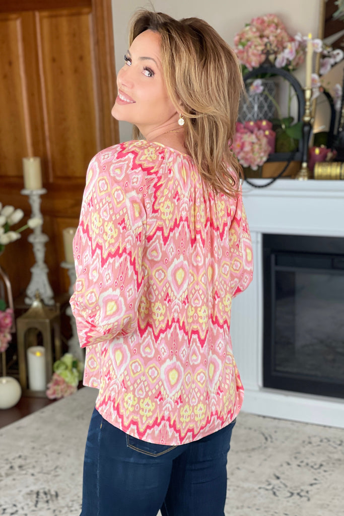 Pretty in Pink Printed Blouse