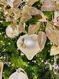 White and Champagne Swirl Ornaments