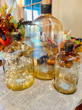 Brown Glass Bottle w/Antique Script