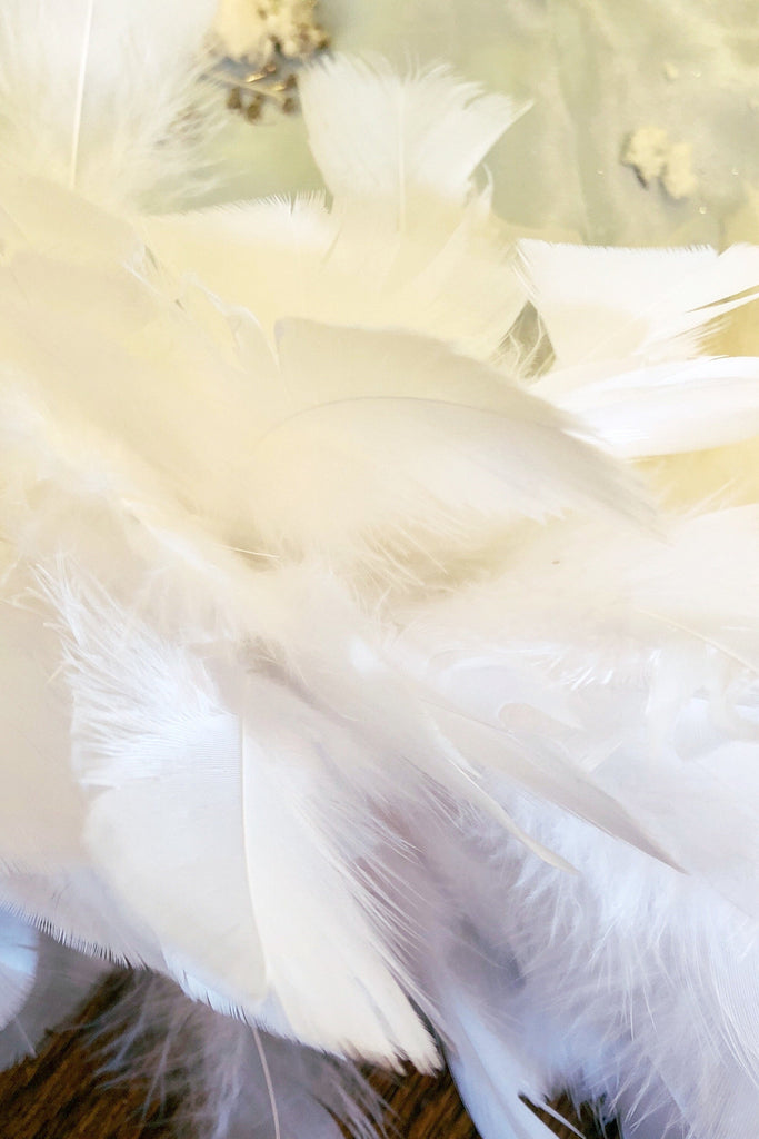 Set of 2 Luxury Snowy White Feather Boas